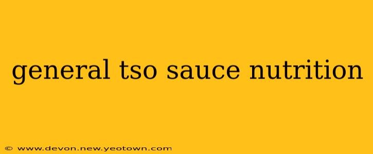 general tso sauce nutrition
