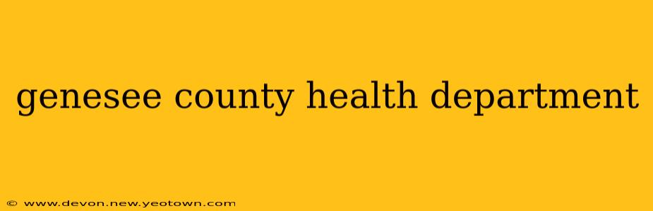 genesee county health department