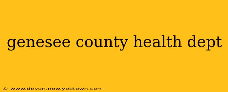 genesee county health dept