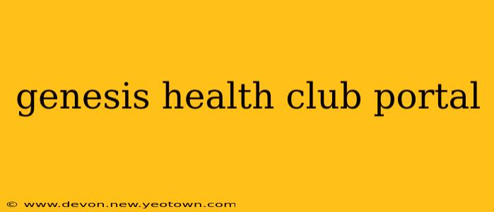 genesis health club portal
