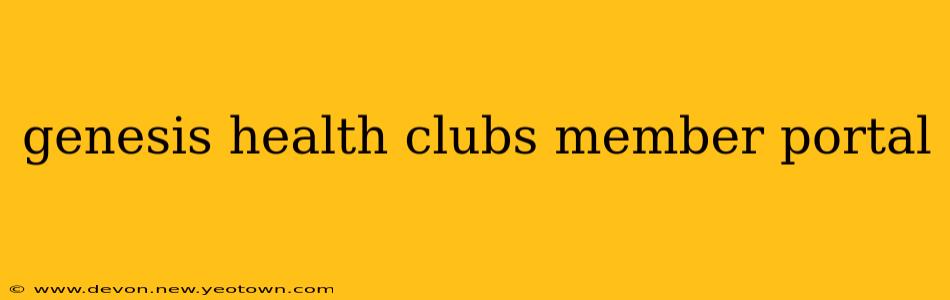 genesis health clubs member portal