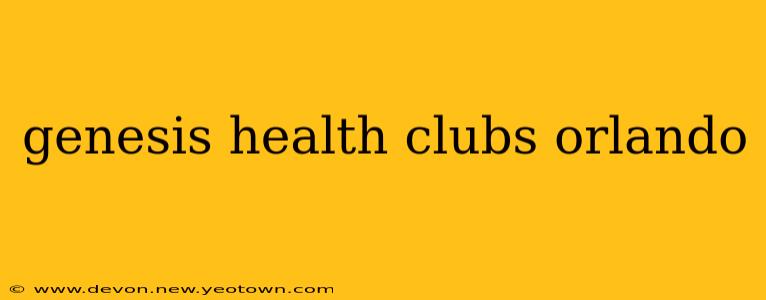genesis health clubs orlando