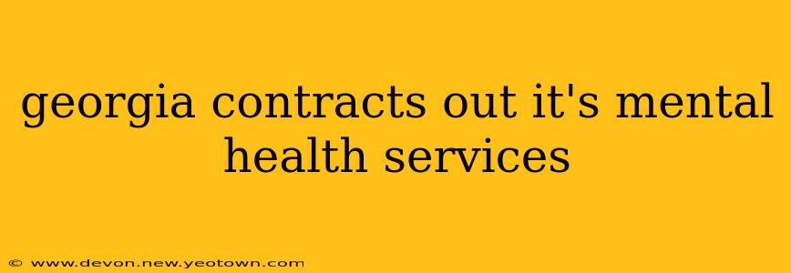 georgia contracts out it's mental health services