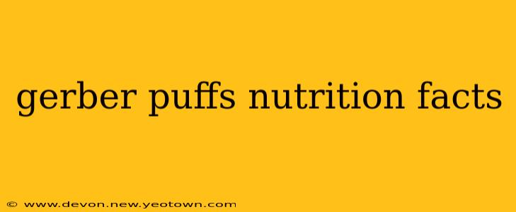 gerber puffs nutrition facts