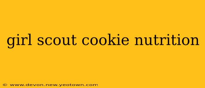 girl scout cookie nutrition
