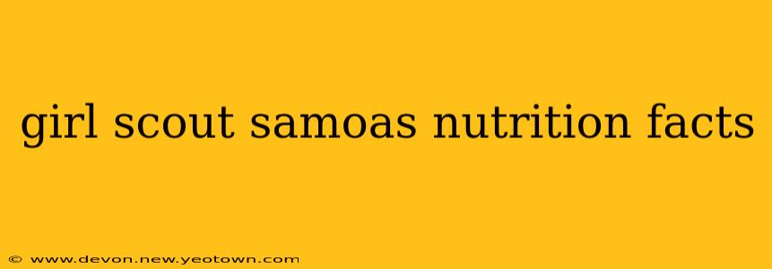girl scout samoas nutrition facts