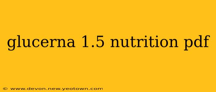 glucerna 1.5 nutrition pdf