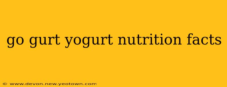 go gurt yogurt nutrition facts