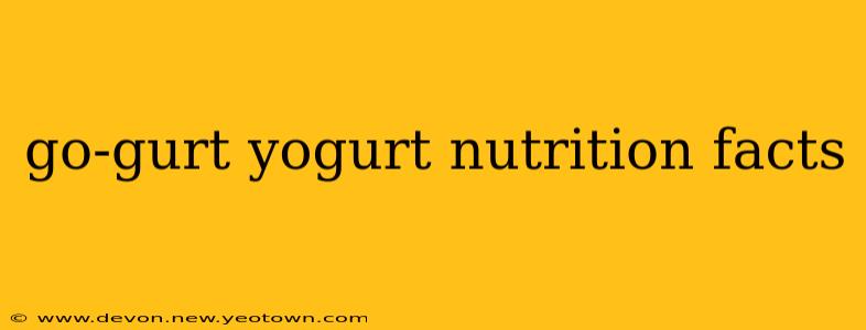 go-gurt yogurt nutrition facts