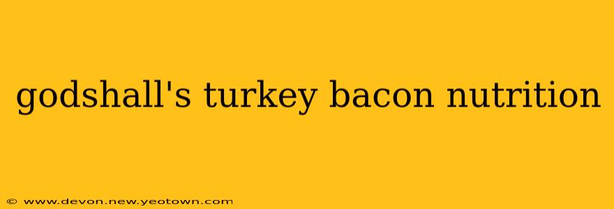 godshall's turkey bacon nutrition