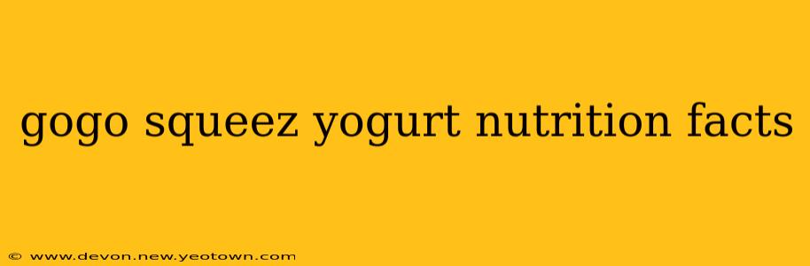 gogo squeez yogurt nutrition facts