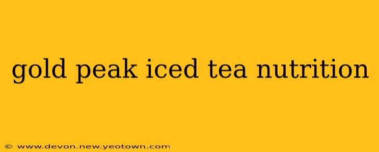 gold peak iced tea nutrition
