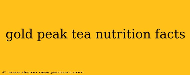 gold peak tea nutrition facts