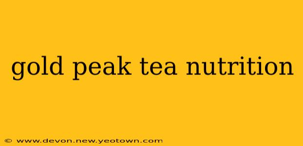 gold peak tea nutrition