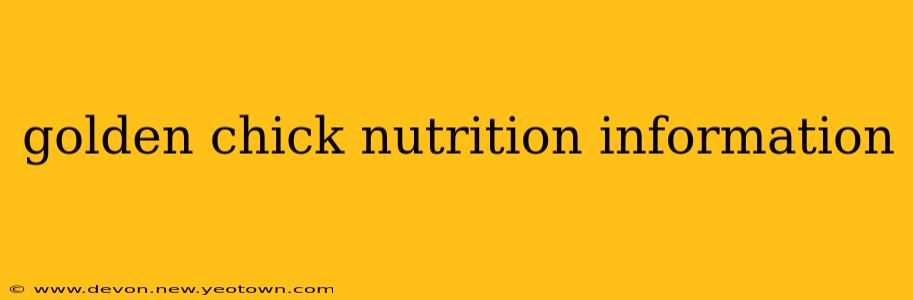 golden chick nutrition information