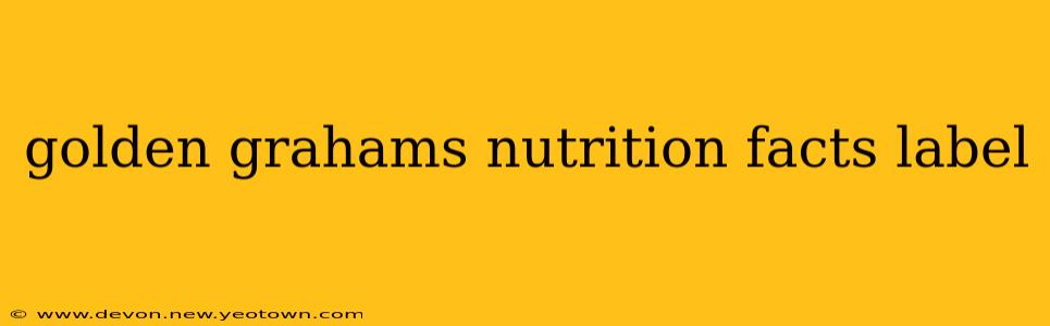 golden grahams nutrition facts label