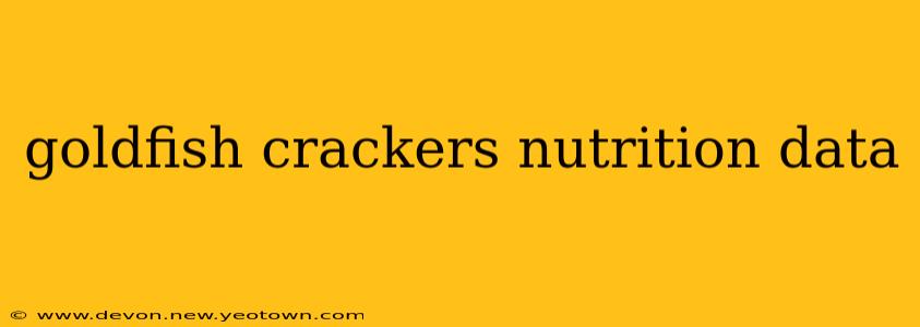 goldfish crackers nutrition data