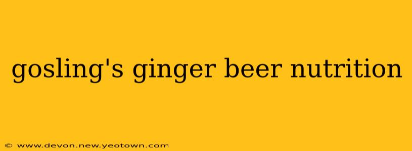 gosling's ginger beer nutrition