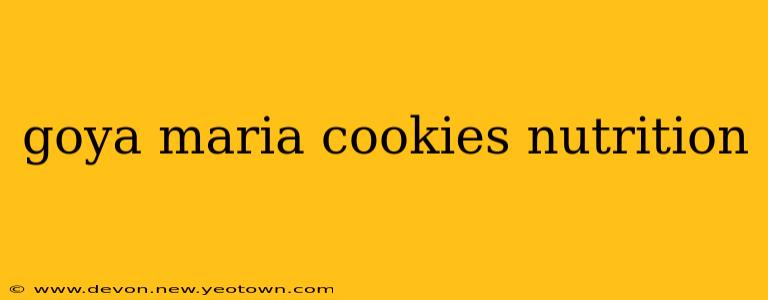 goya maria cookies nutrition