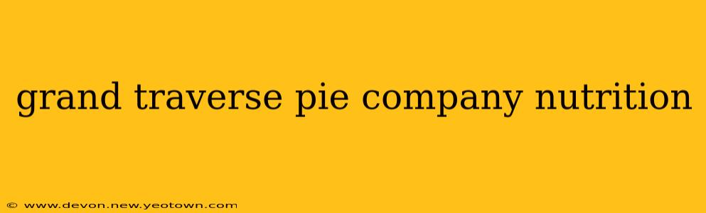 grand traverse pie company nutrition