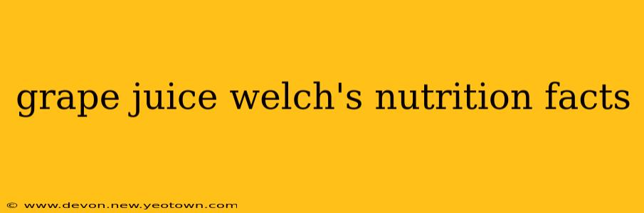 grape juice welch's nutrition facts
