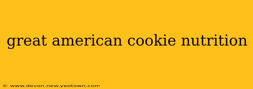 great american cookie nutrition