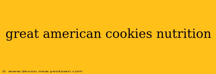 great american cookies nutrition