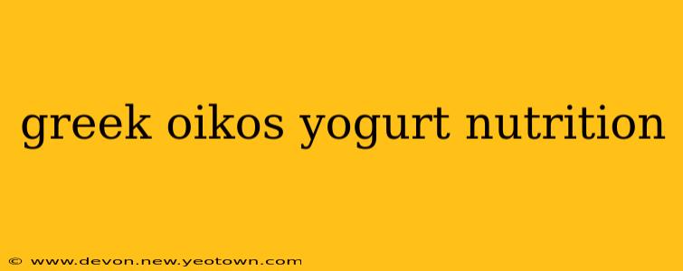 greek oikos yogurt nutrition
