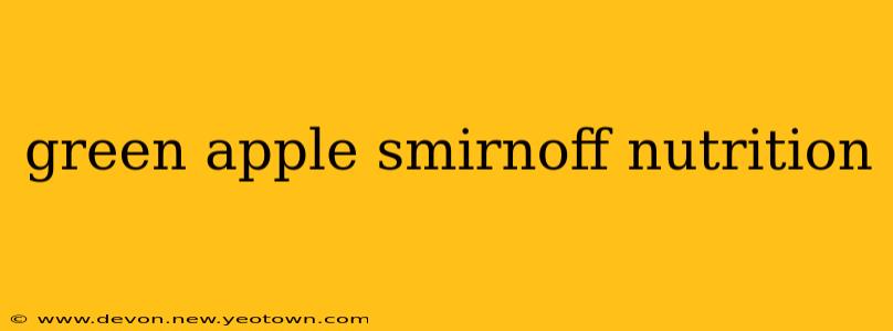 green apple smirnoff nutrition