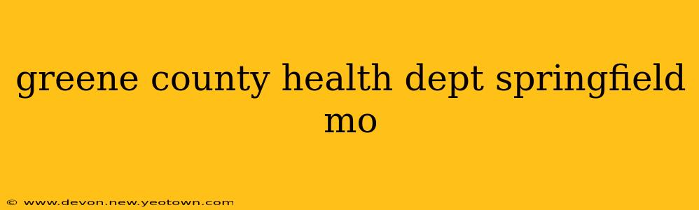 greene county health dept springfield mo