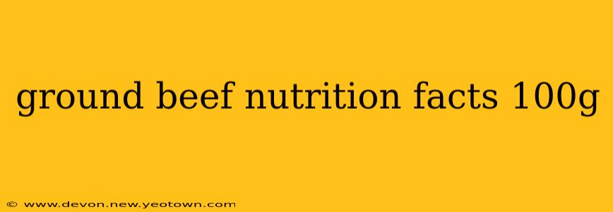 ground beef nutrition facts 100g