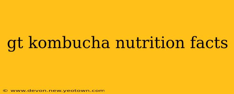 gt kombucha nutrition facts