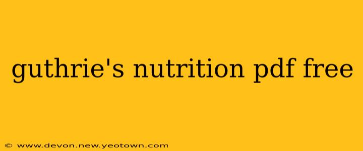 guthrie's nutrition pdf free