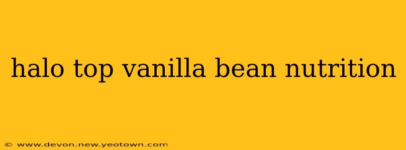 halo top vanilla bean nutrition