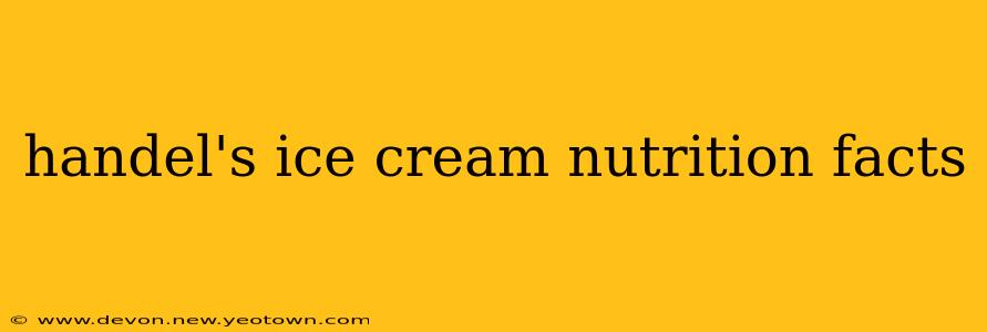 handel's ice cream nutrition facts