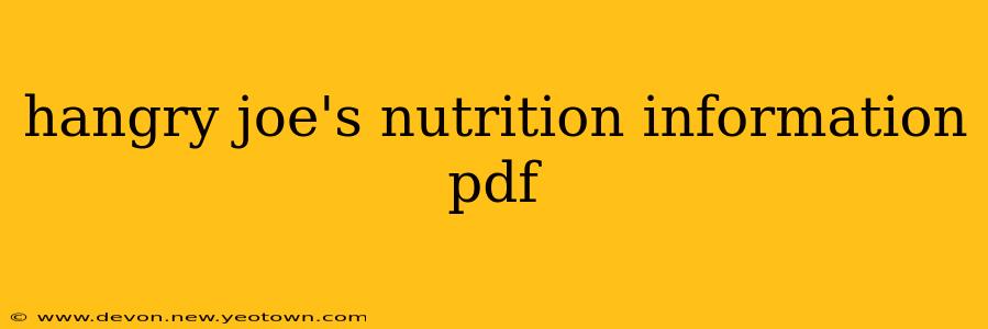 hangry joe's nutrition information pdf