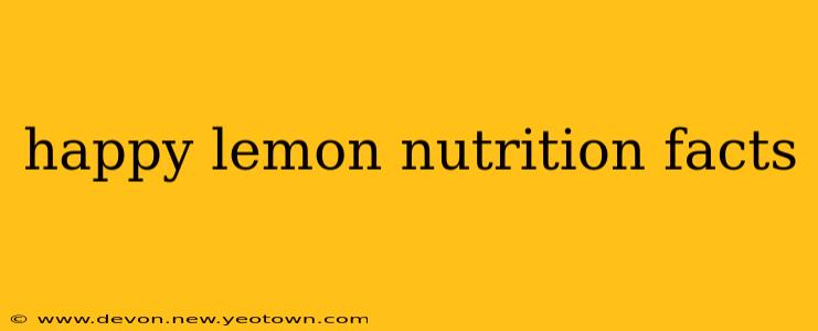 happy lemon nutrition facts