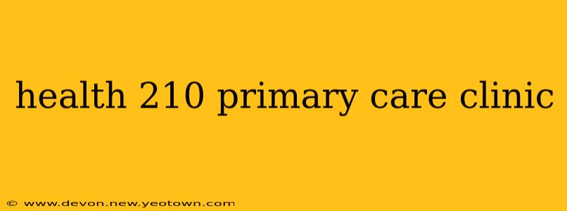 health 210 primary care clinic