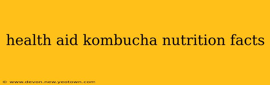 health aid kombucha nutrition facts