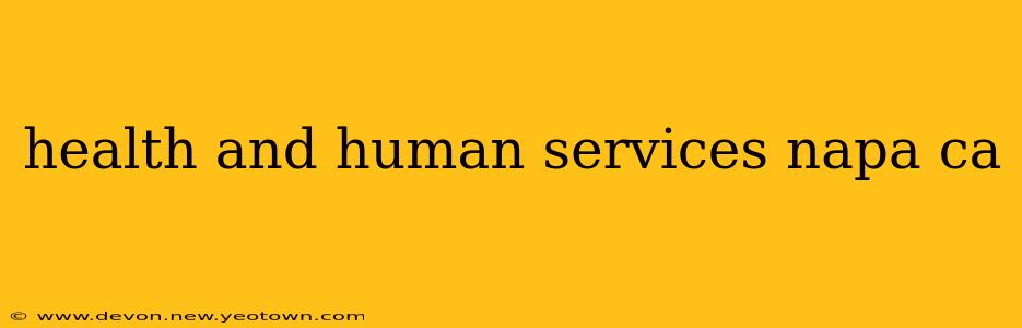 health and human services napa ca