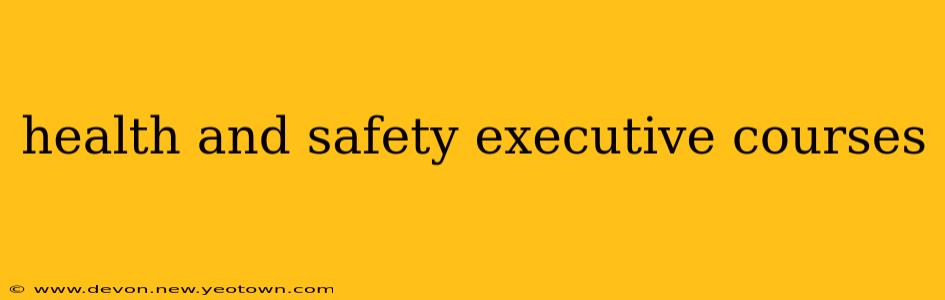 health and safety executive courses