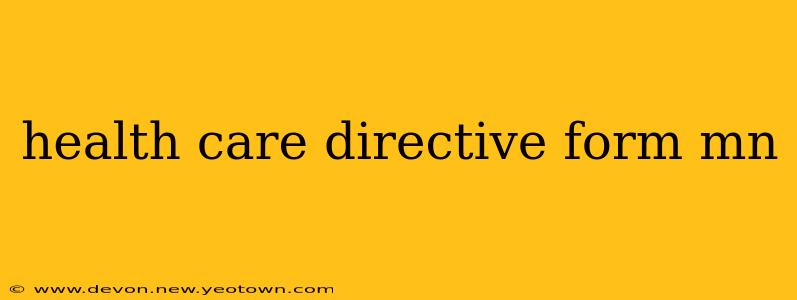health care directive form mn