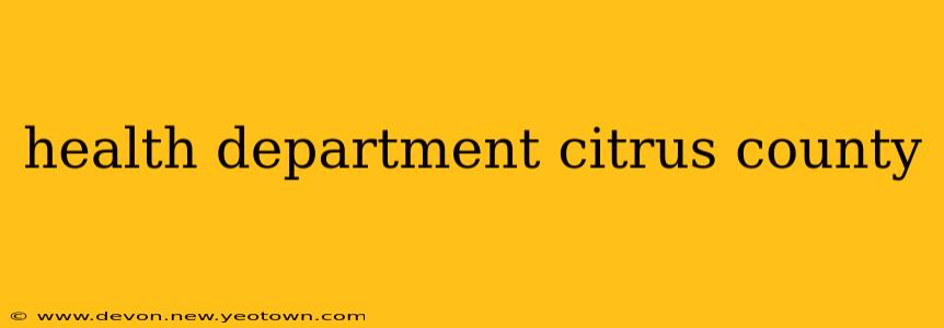 health department citrus county