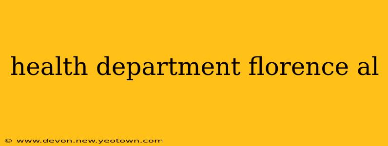 health department florence al