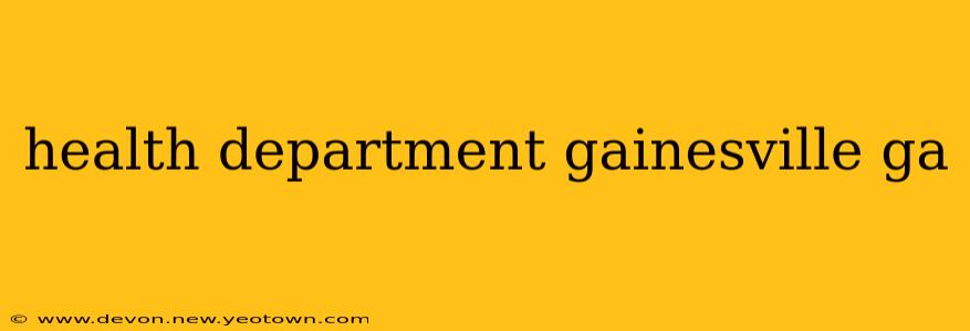 health department gainesville ga