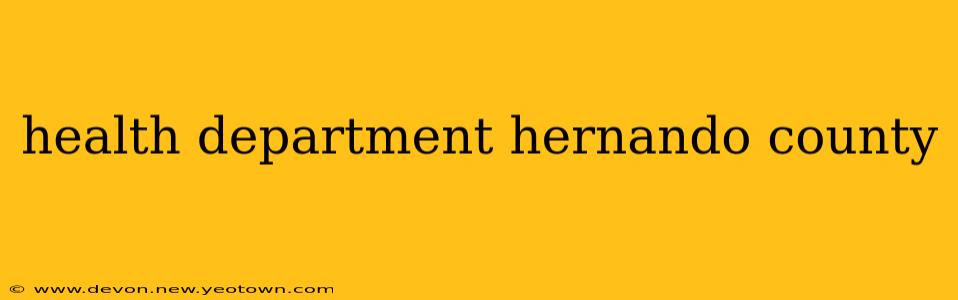health department hernando county