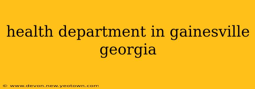 health department in gainesville georgia