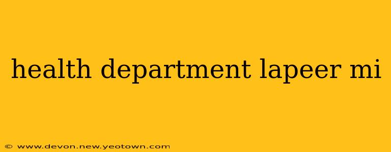 health department lapeer mi