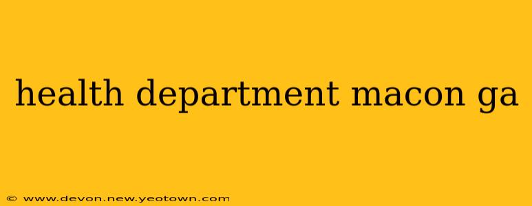 health department macon ga
