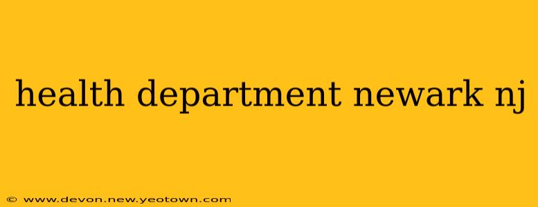 health department newark nj